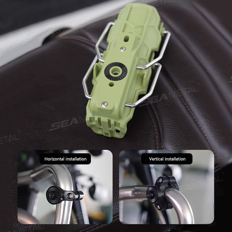 SEAMETAL Universal Bike Motorcycle Water Bottle Holder Adjustable Handlebar Cup Cage For MTB Road Cycling ADV Motorcycle Durable