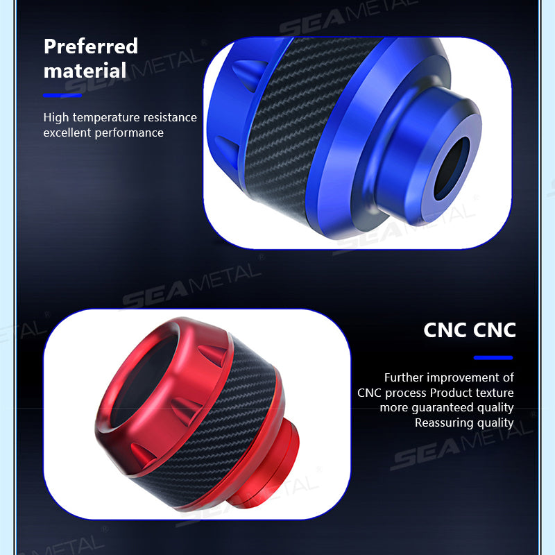 SEAMETAL Aluminum Alloy Motorcycle Crash Protector Scooter Wheel Front Fork Frame Falling Protection Pads Sliders