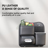 SEAMETAL PU Leather Car Seat Back Organizer Large Capacity Storage Bag