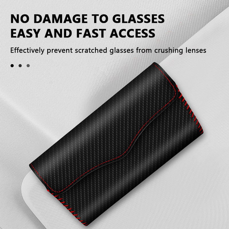 SEAMETAL Car Sun Visor Plate Glasses Case Suede Leather Car Glasses Storage Bag