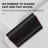 SEAMETAL Car Sun Visor Plate Glasses Case Suede Leather Car Glasses Storage Bag