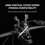 SEAMETAL Motorcycle Bicycle Phone Holder Aluminum Alloy Shock Absorption Phone Stand Waterproof Stable