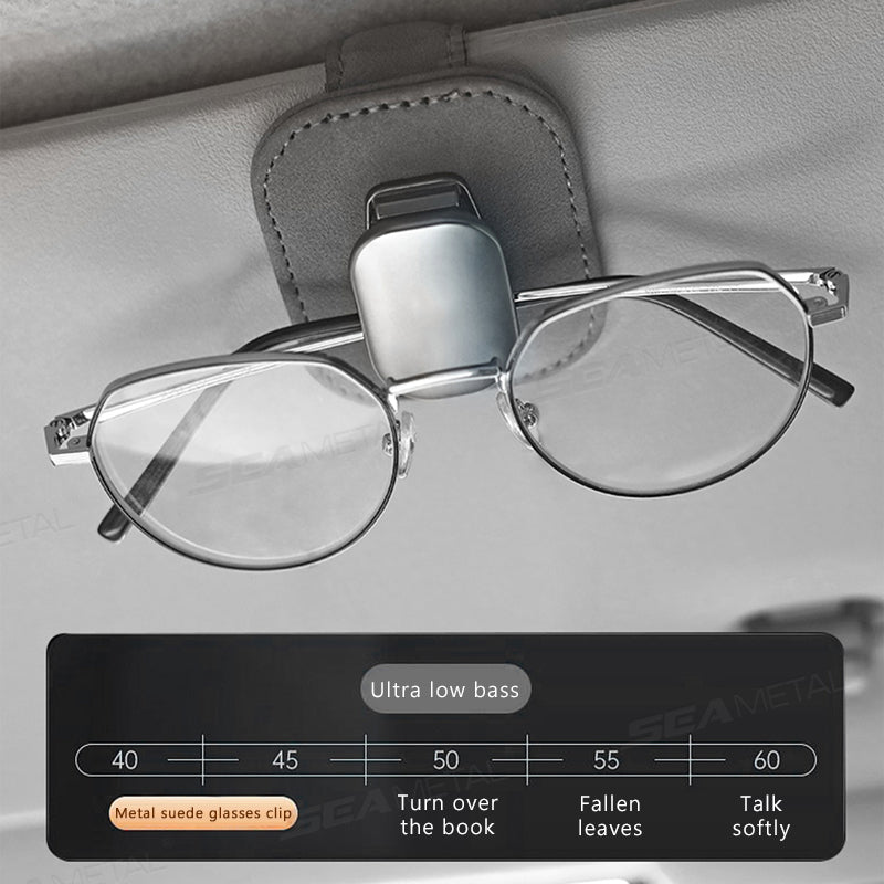 SEAMETAL Car Sunglasses Holder Clip Suede Sun Visor Mount Portable Eyeglasses Hanger