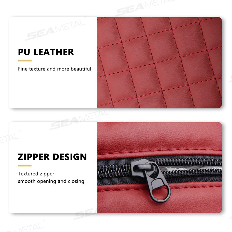 SEAMETAL Universal Car Armrest Console Pad with Tissue Holder Elbow Rest Cushion