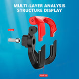 SEAMETAL Aluminum Alloy Motorcycle Helment Hook Holder Hand Bag Double Hook