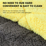 SEAMETAL Car Cleaning Towel 800GSM Coral Fleece Super Absorbent Double-sided Thick