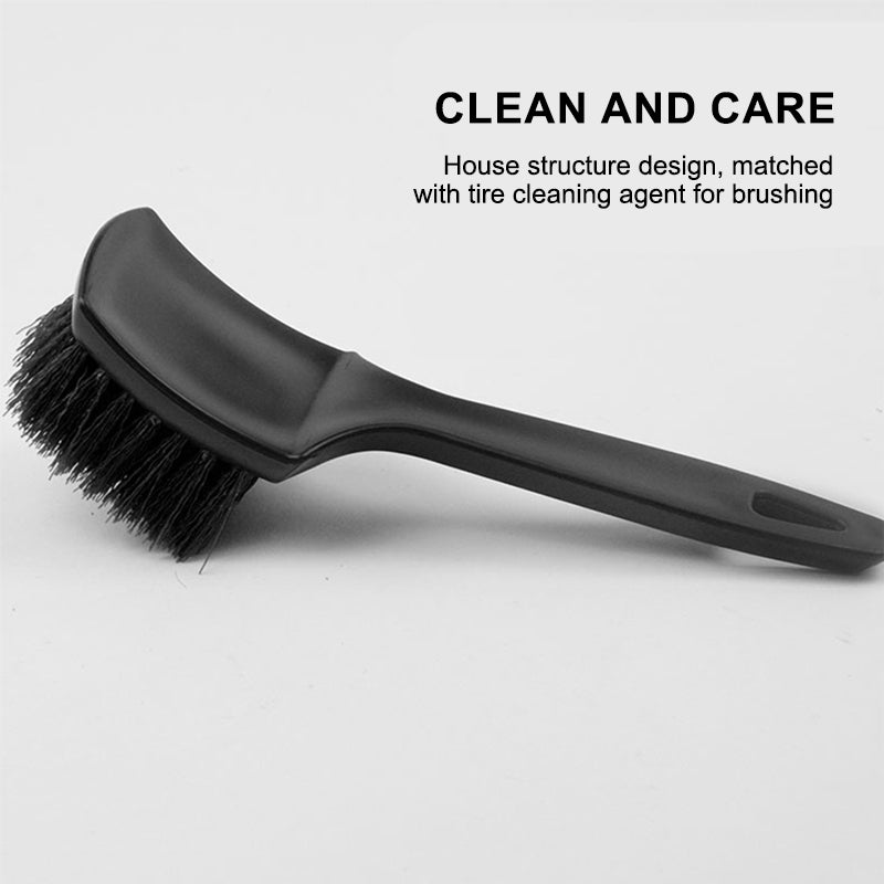 SEAMETAL Car Wheel Cleaning Brush Long Handle Bristle Brush Anti-slip Suspended Design