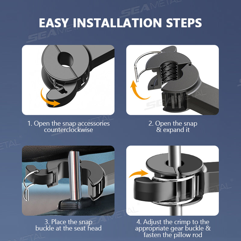 SEAMETAL Dual Head Car Fan Rotatable Rear Seat Dual Fan USB Rechargeable 3-Speed Adjustable Air Cooling Fan