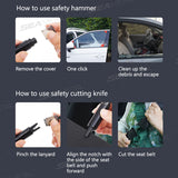 SEAMETAL Aluminum Alloy Car Window Breaker One Second Car Safety Hammer