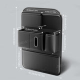 SEAMETAL Large Capacity PU Leather Car Seat Back Organizer with Tissue Holder