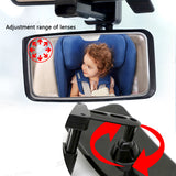 SEAMETAL 360° Rotates Adjustable Car Interior Rear View Mirror Mount Clip Auto Back Seat Auxiliary Mirror