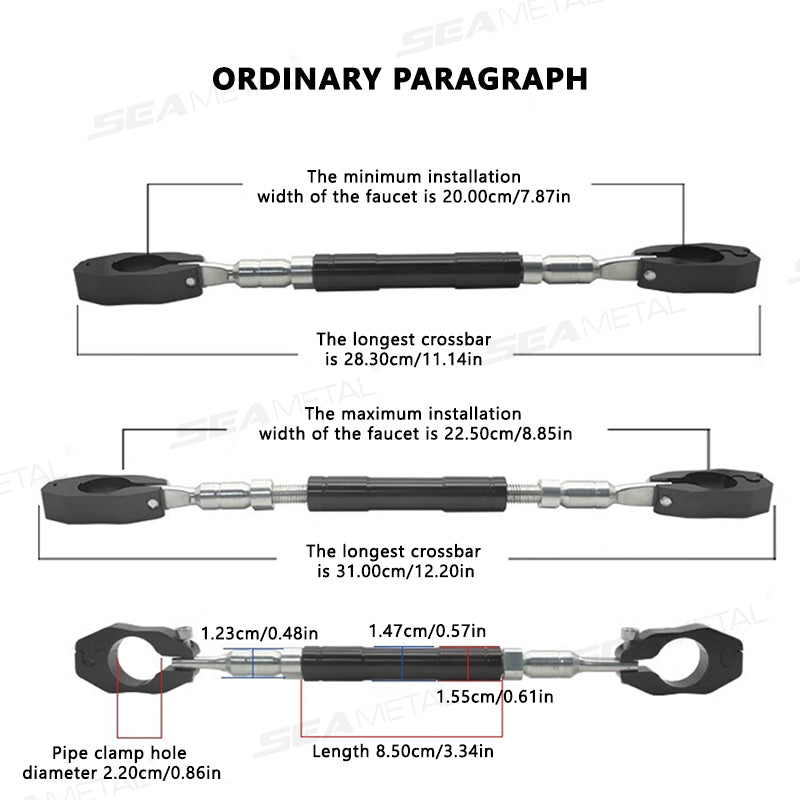 SEAMETAL Motorcycle Adjustable Handlebar Aluminum Alloy Thick Balance Bar