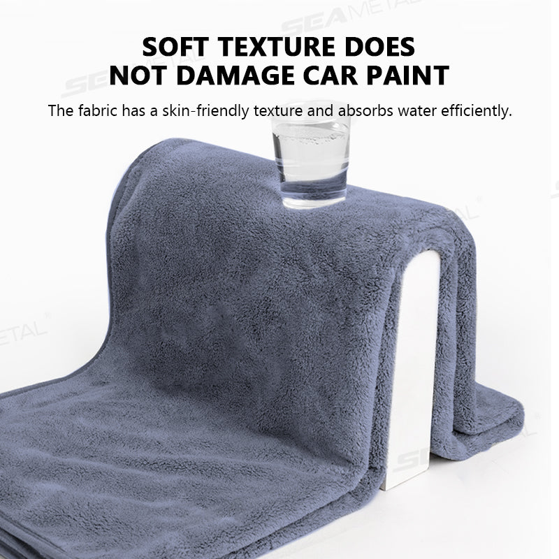 SEAMETSL 60X160CM Car Washing Towel Double Side Velvet Towel Car Drying Towel