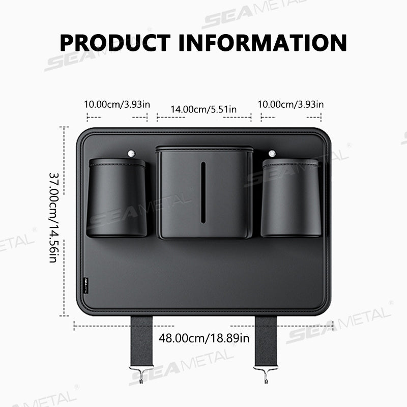 SEAMETAL Car Seat Back Anti Kick Pad Short Leather Auto Backseat Protector