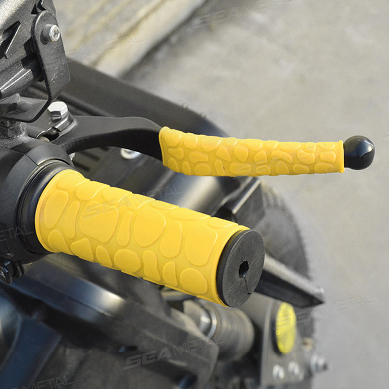 SEAMETAL 4Pcs Motorcycle Handlebar Grip Sleeve Rubber Anti-Slip Motorcycle Handle Cover