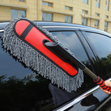 SEAMETAL Microfiber Car Wash Mop Retractable Handle Dust Remover Wax Brush