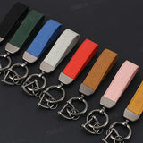SEAMETAL Suede Metal Buckle Car Keychains Universal Key Chain
