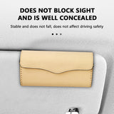 SEAMETAL Car Sun Visor Plate Glasses Case Suede Leather Car Glasses Storage Bag