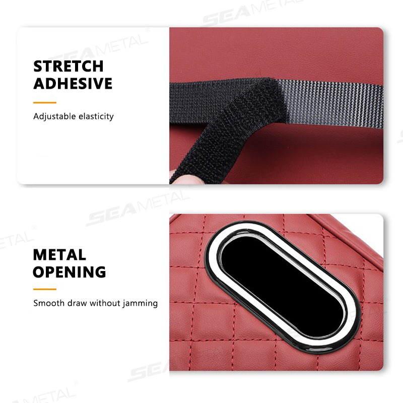 SEAMETAL Universal Car Armrest Console Pad with Tissue Holder Elbow Rest Cushion