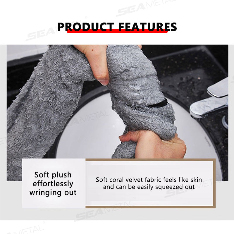 SEAMETAL 120X50CM Car Drying Towel Ultra-Soft Microfiber Auto Cleaning Cloth