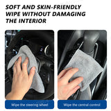 SEAMETAL Thickened Bamboo Charcoal Cleaning Towel Lint Free Super Absorbent Microfiber Cleaning Cloths for Car Window Household