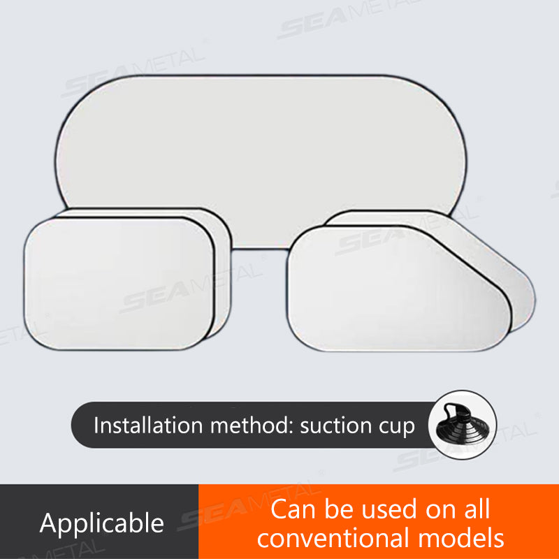 SEAMETAL Car Window Sun Shade Foldable Front Back Side Window Sunshade Cover
