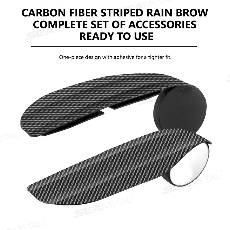 SEAMETAL Car Rearview Mirror Rain Eyebrow Reversing Mirror Rainproof 360 Degree Adjustable Mirror With Clip Desigh