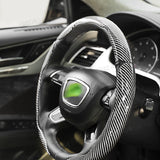 SEAMETAL Carbon Fiber Car Steering Wheel Cover Anti Slip Steering Wheel Protector Cover Durable Wear-resistant