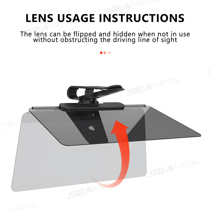 SEAMETAL Anti-Glare Sun Visor for Car,Car Shade for Sun Protection and Snow Blindness,HD Visor Extender All Season Fit for Trucks SUVs