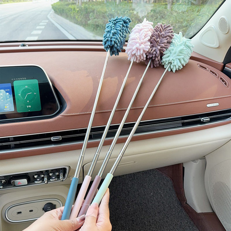 SEAMETAL Extendable Handle Feather Duster Telescopic Car Dust Brush Cobweb Brush Catcher Mites Gap Dust Car Home Cleaning Tools