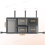 SEAMETAL Universal Car Trunk Organizer Large Capacity Leather Rear Seat Storage Cargo Rack Removable Seat Back Hanging Organizer