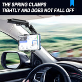 SEAMETAL Sun Visor Phone Holder,360° Rotatable Rearview Phone Holder, Cell Phone Holder for Car Sun Visor