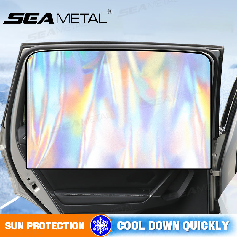 SEAMETAL Car Sunshade Titanium Silver Car Side Window Magnetic Suction Curtain