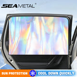 SEAMETAL Car Sunshade Titanium Silver Car Side Window Magnetic Suction Curtain