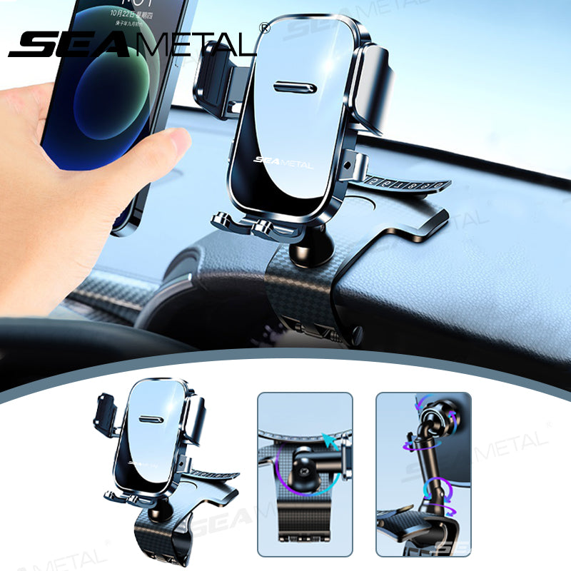 360 Degree Rotation Dashboard Cell Phone Holder for Car Clip Mount Stand Suitable for 4 to 7 inch Smartphones