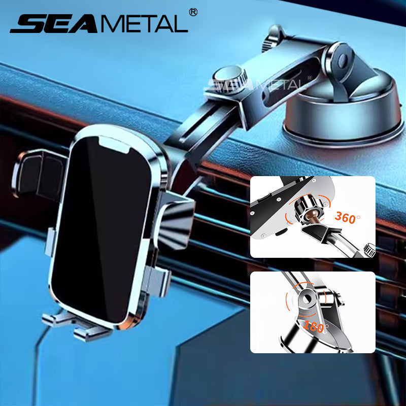 SEAMETAL Car Phone Holder Suction Cup Center Console Phone Stand 360° Free Adjustment Smartphone Holder