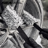 SEAMETAL Car Wheel Wash Towel Brush Microfiber Car Cleaning Towel Coral Plush
