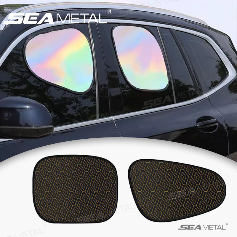 SEAMETAL Car Window Sunshade Car Side Window Insulation Adsorption Curtain Sun Protection Foldable Front Back Sunshade Cover