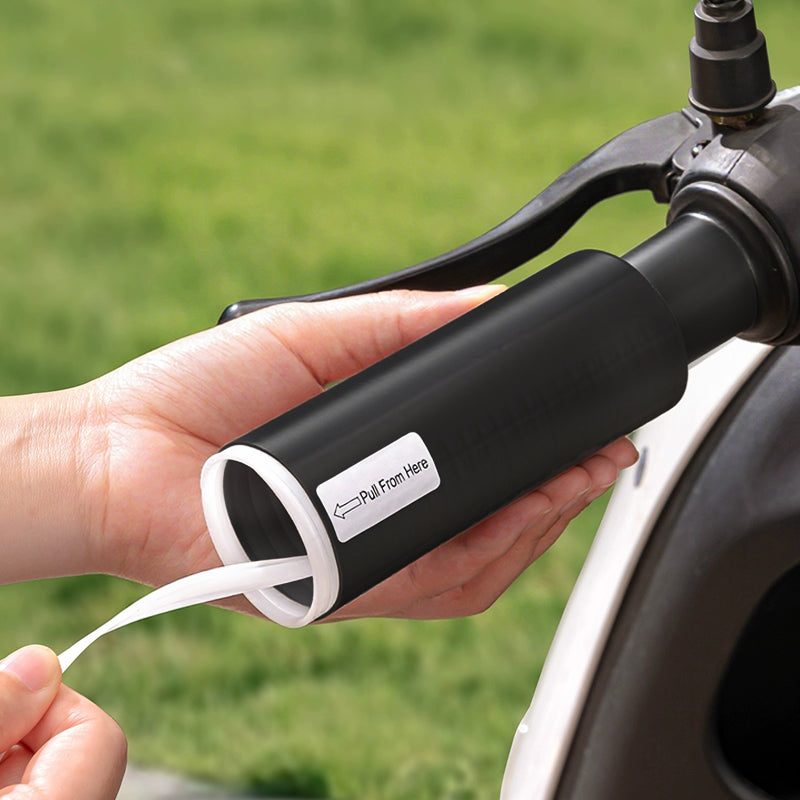 SEAMETAL Self Shrinking Motorcycle Handlebar Cover Silicone Non-Slip Anti Vibration Motorcycle Grip Cover Sleeve Universal Type