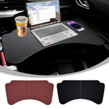 SEAMETAL Auto Eating Drinks Tray Holder Foldable Car Steering Wheel Laptop Tray Table High Stability Strong Universal