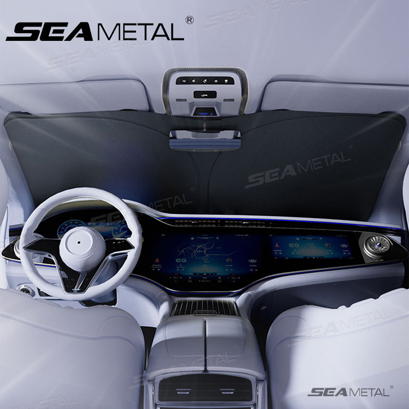 SEAMETAL Car Windshield Sun Shade Cover Foldable Thicken Front Window UV Refletive Protection Cover