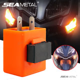SEAMETAL 2 Pin Signal Relay Motorcycle Adjustable LED Flasher Relay12V