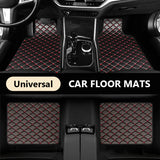 SEAMETAL Car Floor Mats PU Leather Car Carpet Foot Pads 4Pcs/Set