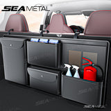 SEAMETAL Universal Car Trunk Organizer Large Capacity Leather Rear Seat Storage Cargo Rack Removable Seat Back Hanging Organizer