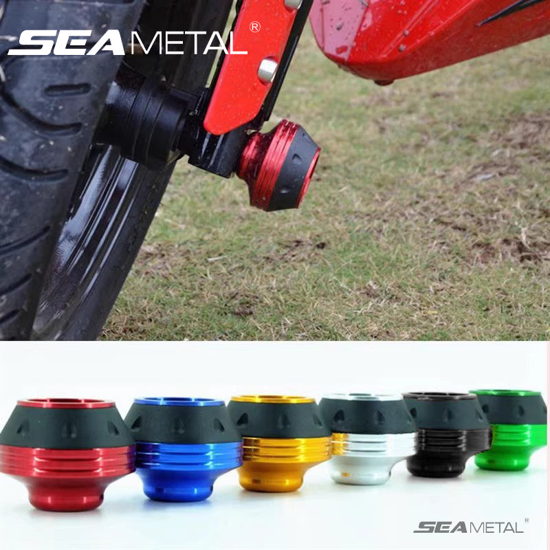 SEAMETAL Universal Motorcycle Anti-drop Fork Slider Cup Aluminum Alloy Frame Wheel Slider Protector Scooter Modification Front Fork Cup