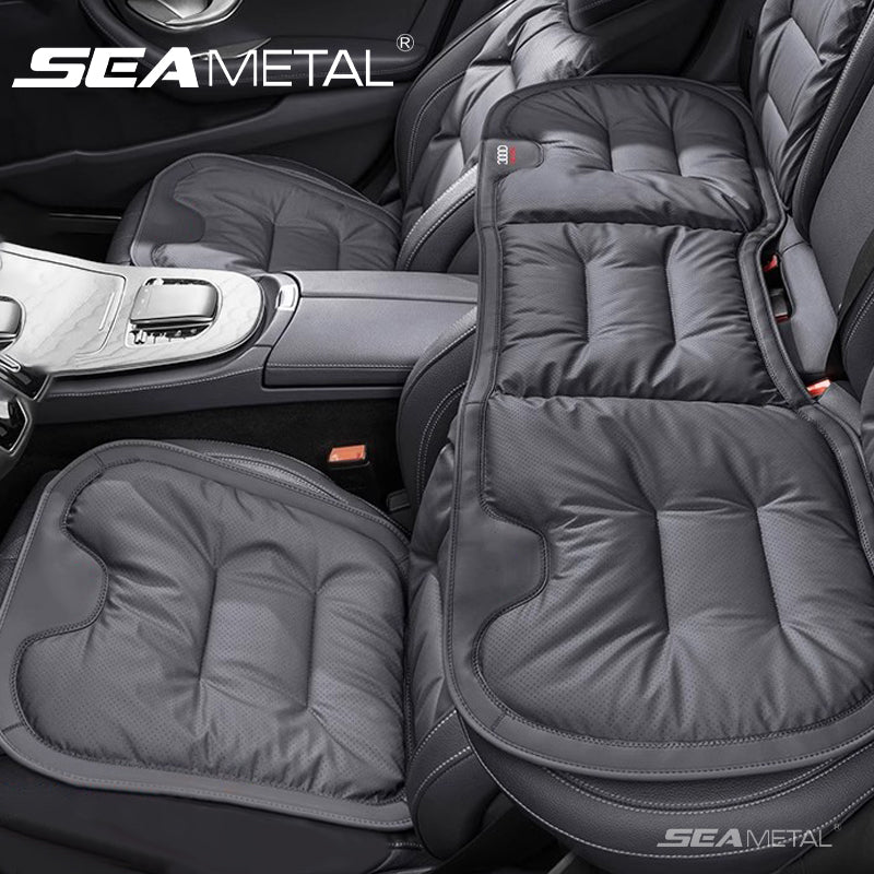 SEAMETAL Universal Car Seat Cover Nappa Leather Car Seat Cushion Protector Mat