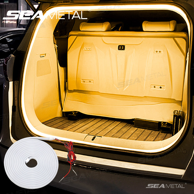 SEAMETAL Car Trunk Lighting Atmosphere Light Modified Universal High Brightness LED Wiring-free Trunk Light Strip