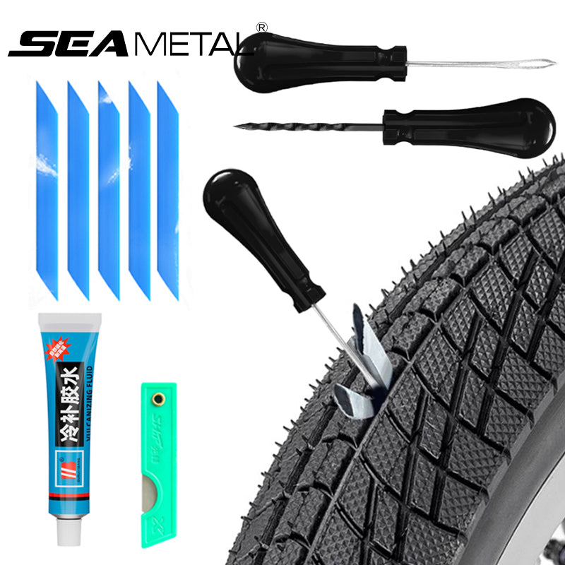 SEAMETAL Tire Repair Glue Motorcycle Bike Vacuum Tyre Puncture Repairing Rubber Adhesive Tyre Quick Repair Tool Kit