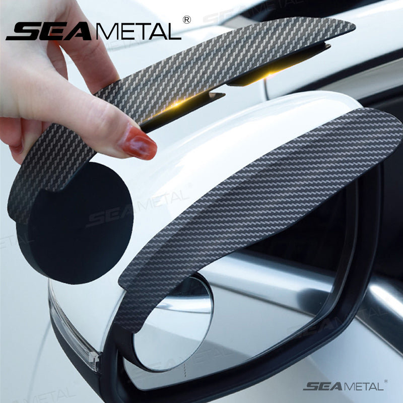 SEAMETAL Car Rearview Mirror Rain Eyebrow Reversing Mirror Rainproof 360 Degree Adjustable Mirror With Clip Desigh