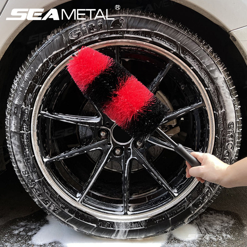 SEAMETAL Car Wheel Rim Tire Brush 360 Degree Bendable Scrub Cleaner Duster